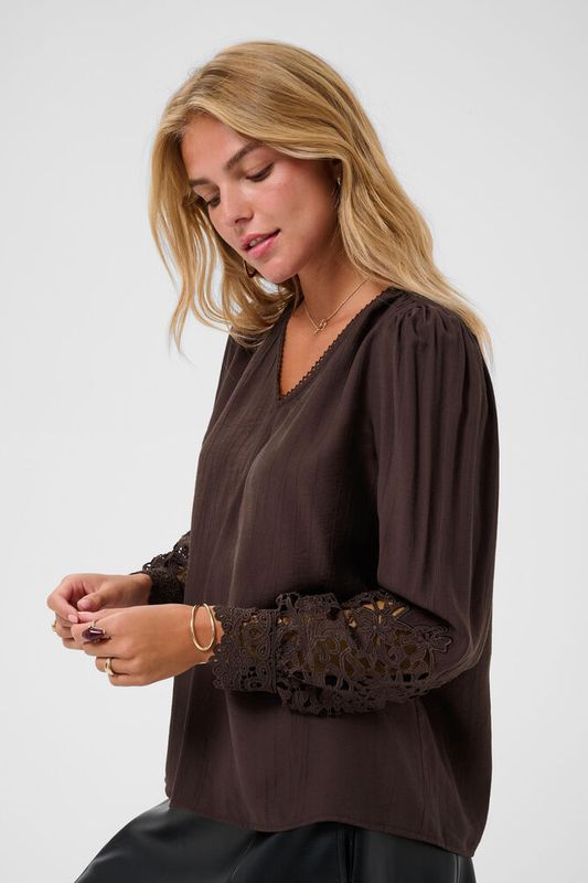 Tina bluse brun 