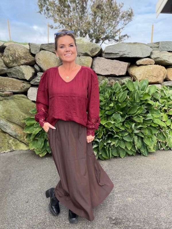 Tina bluse burgunder
