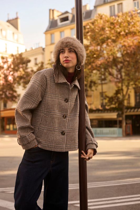 Georg Short Coat fra Cream