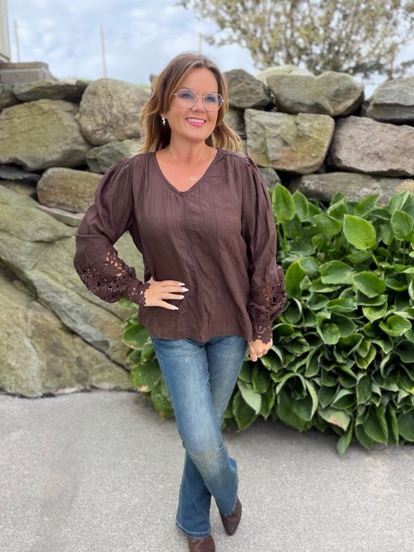 Tina bluse brun 