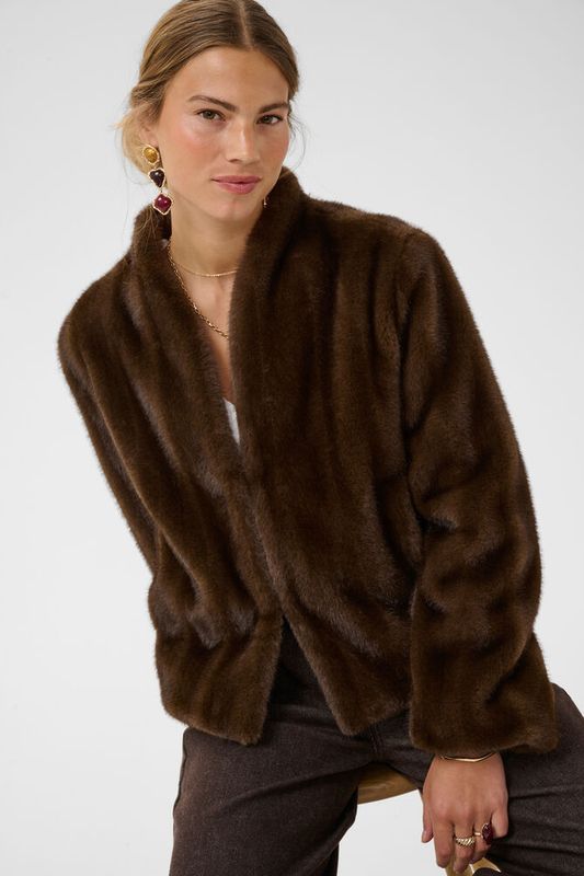 Frania Fur Jacket fra Cream