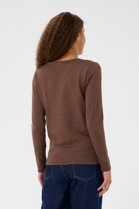 Mila V-neck pullover brun