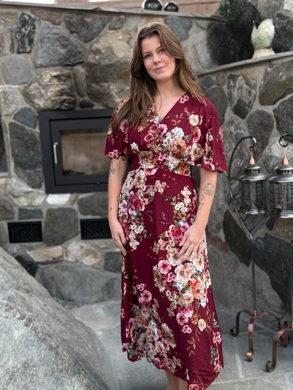 Pernille kjole bordaux
