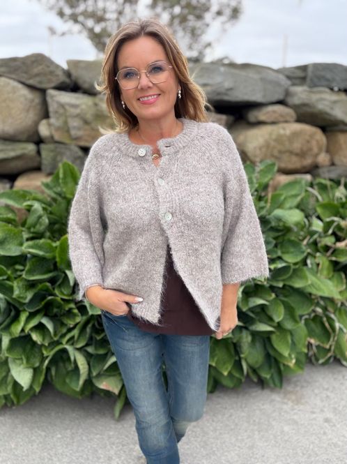 Hovedbilde Lulu Cardigan – Desert Taupe Melange