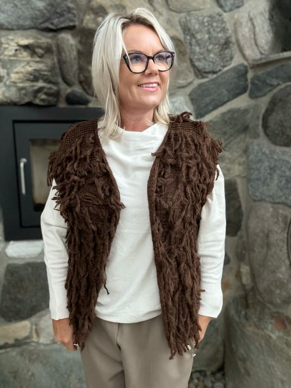 Fashion frill knit vest 