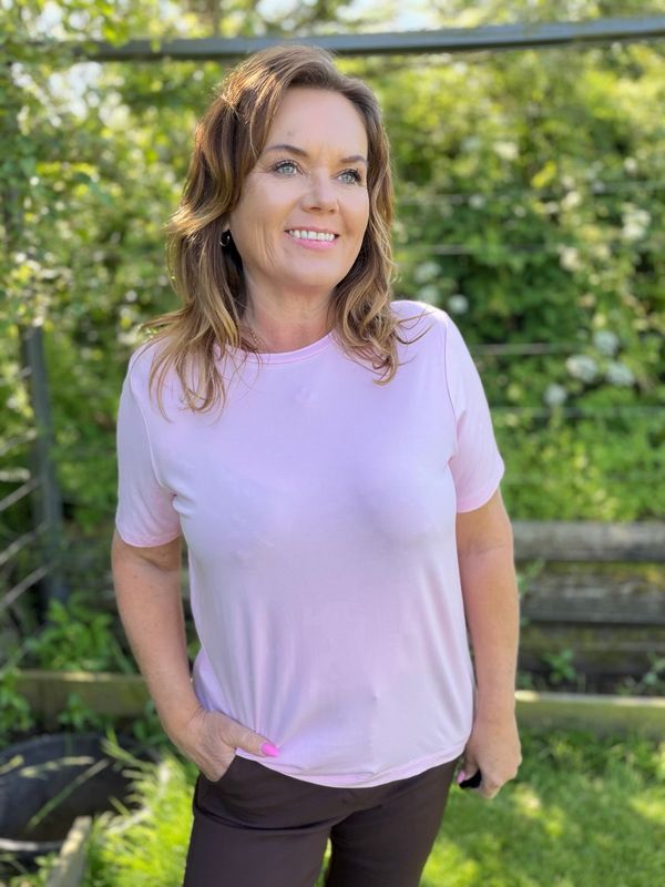 Soft basic t- shirt rosa 