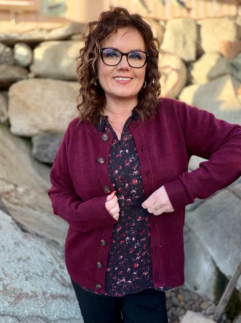 Hovedbilde Orlean cardigan vinrød