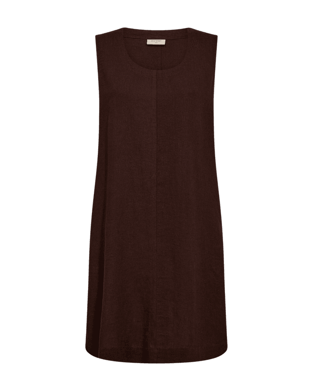 Lava dress  med knapper brun