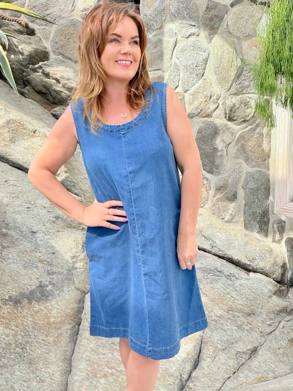 Solda kjole medium  denim