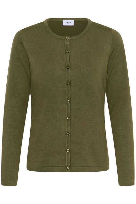 Mila cardigan Four Leaf Clover Melange - Green 