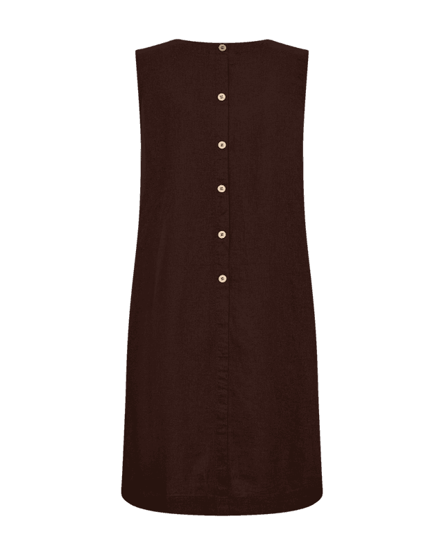 Lava dress  med knapper brun