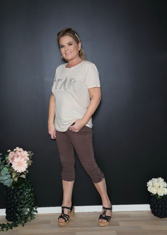 Bow capri brun 