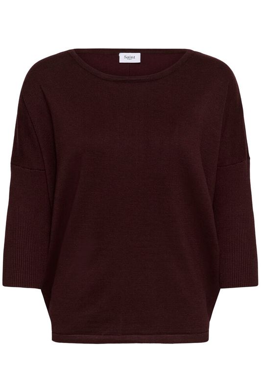 MilaSZ R-Neck Pullover Winetasting Melange - Purple 