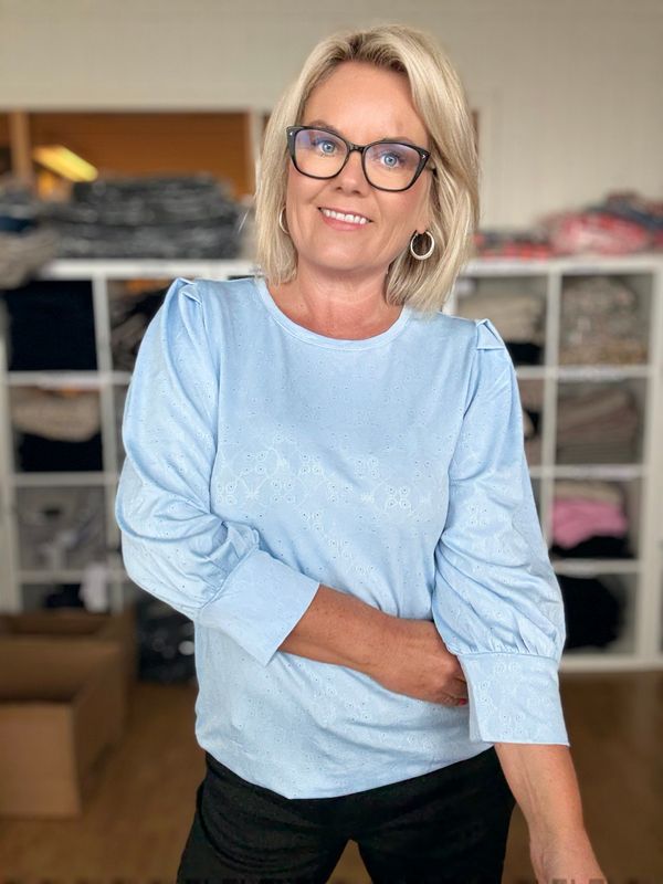Blond balloon blå