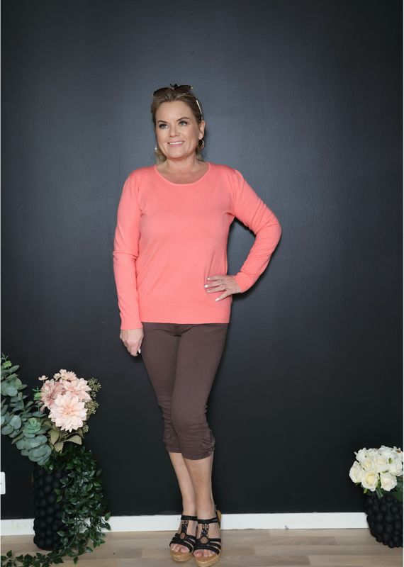 Bow capri brun 