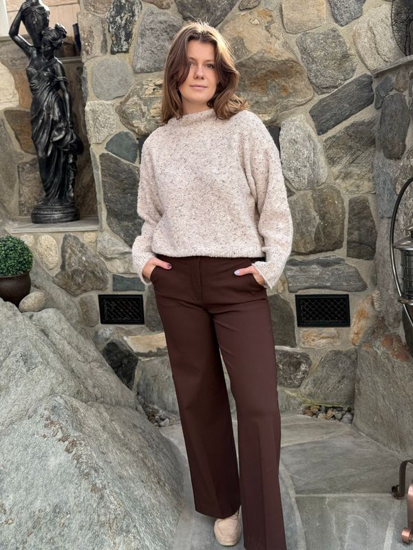 Solveig wide bukse brun