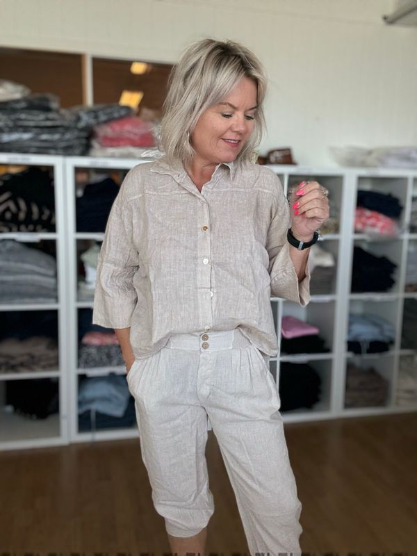 Malou lin pant SAND