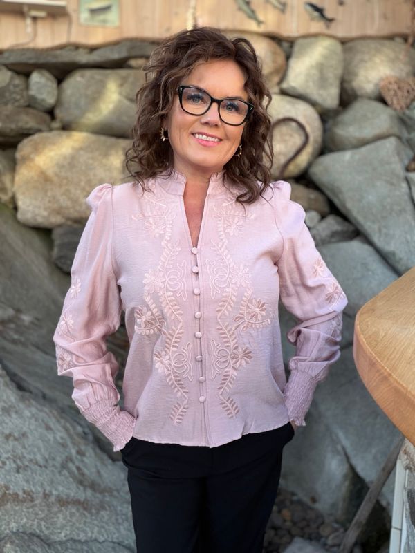 Vanessa emb shirt rosa