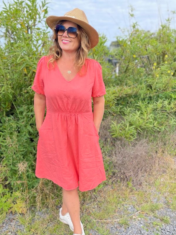 Lava dress Georgia peach
