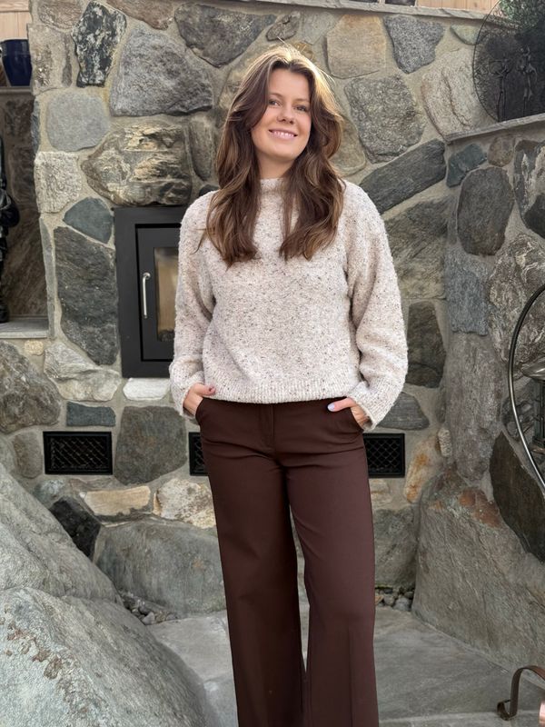 Solveig wide bukse brun
