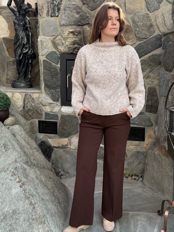 Solveig wide bukse brun