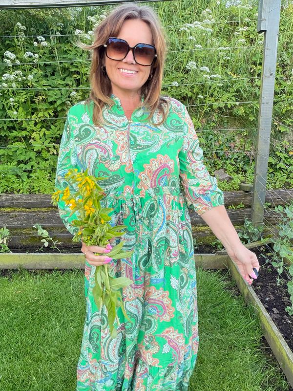 CRAlora Long Dress grønn