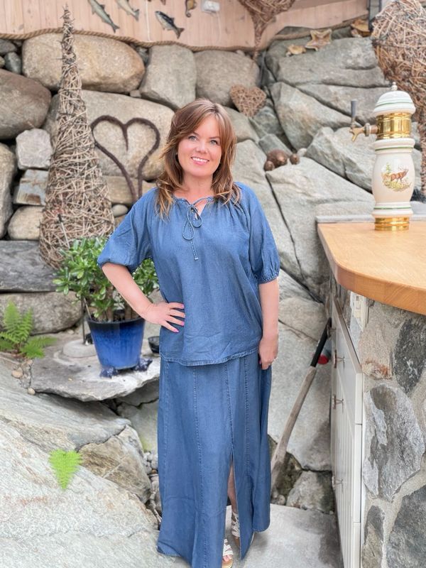 RINNY Denimskjørt – Medium Blue Denim 