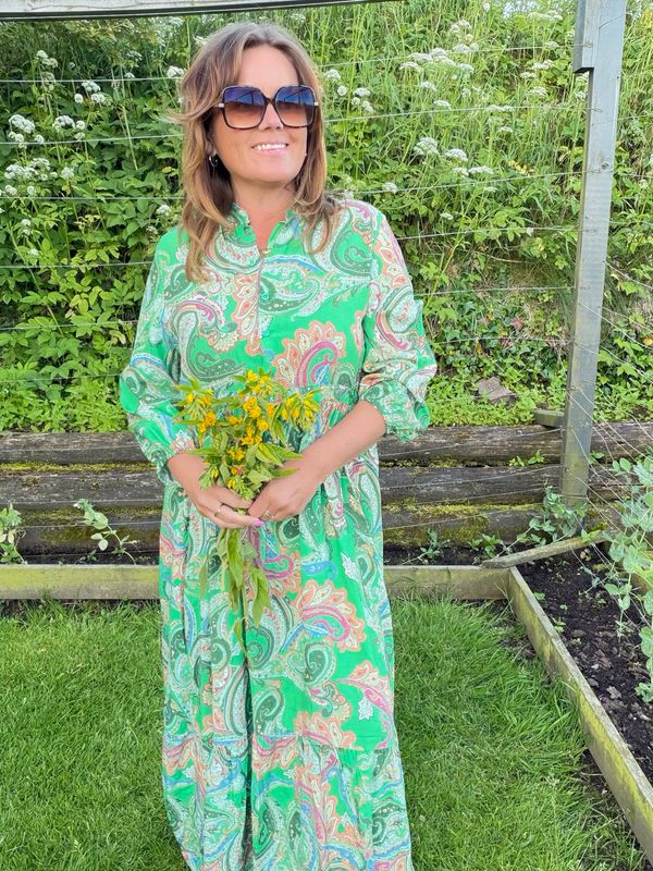 CRAlora Long Dress grønn