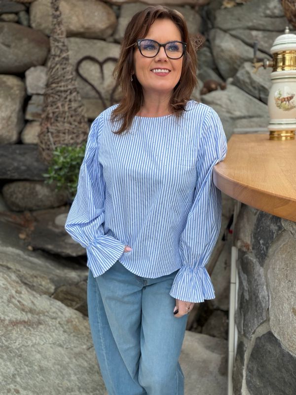 STRIPE SPARKLING BLOUSE 