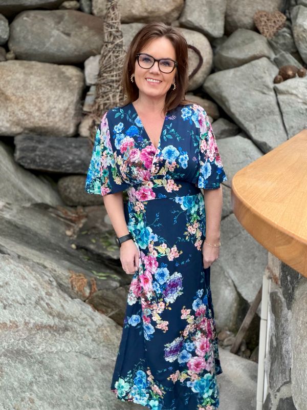Pernille kjole navy