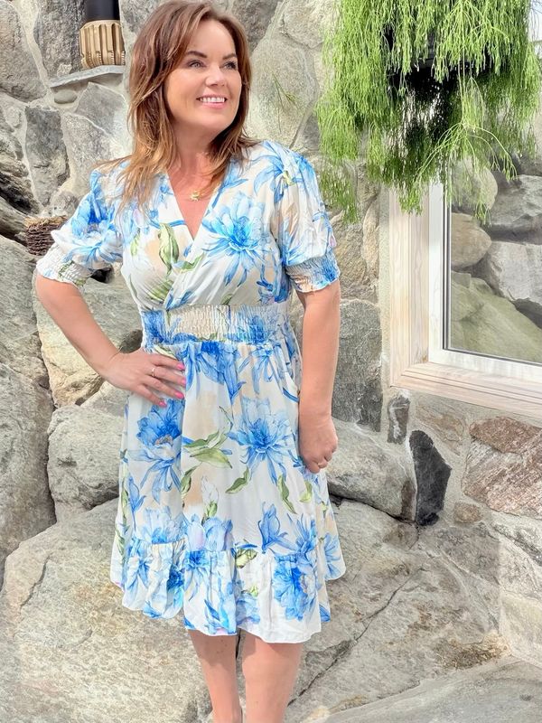 Bella short dress 7002 blå